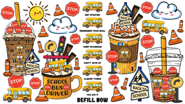 School Bus Driver UV Wrap