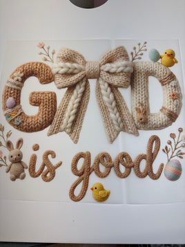 Faux Yarn God Is Good Easter DD
