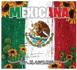 Mexicana de corazon tumbler wrap