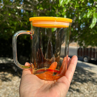 17 Oz glass ombre mugs