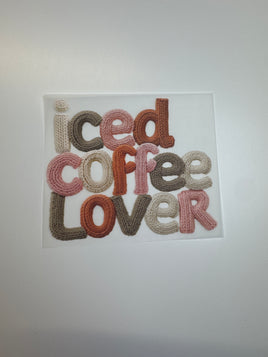 Faux Yarn Iced Coffee Lover Pocket DD