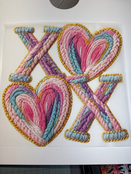 Faux Yarn Colorful XO DD