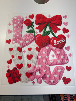 Faux Yarn Valentine Love DD