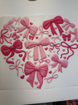 Faux Yarn Love Bows DD