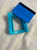 Cup cradle with squeegee