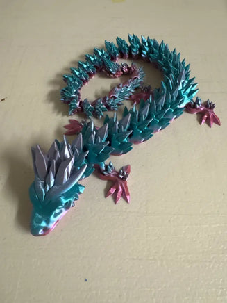 3D dragon - Pink/teal metallic
