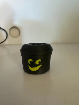 3D Spooky Straw Topper Black - Black