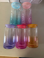 Ombré 16oz glass cup