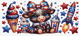 4TH OF JULY COW UV WRAP