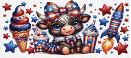 4TH OF JULY COW UV WRAP