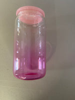 Ombré 16oz glass cup