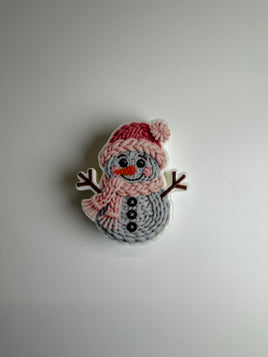 Faux Yarn Snowman STRAW TOPPER
