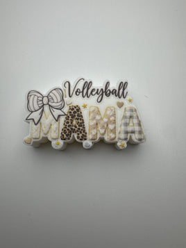 Faux Yarn Volleyball Mama STRAW TOPPER