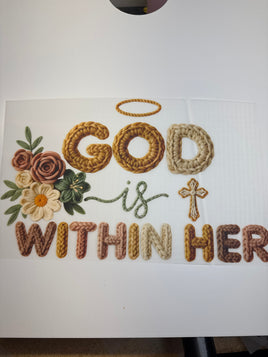 Faux Yarn God Is Within Her DD