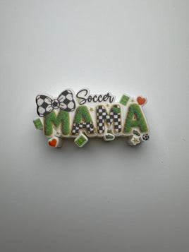Faux Yarn Soccer Mama STRAW TOPPER