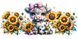 Baby highland cow UV Wrap