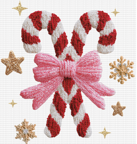 Candy Canes Faux Yarn