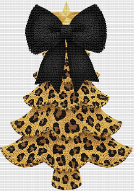 Cheetah Christmas Tree Faux Yarn