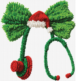 Christmas Stethoscope Faux Yarn