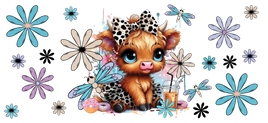Cute Cow Dragonflies UV Wrap