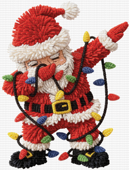 Dabbing Santa Faux Yarn