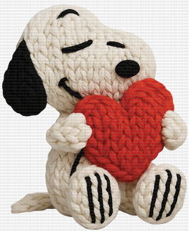 Dog Valentine Faux Yarn