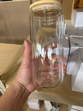 20oz double wall glass cup