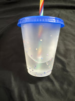 Kids acrylic color changing confetti cup