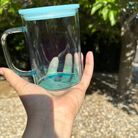 17 Oz glass ombre mugs