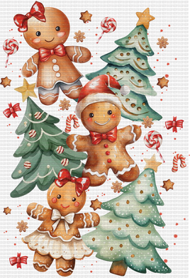Gingerbread Cookies And Trees