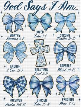 God Says I Am Blue Bows