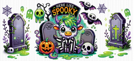 Here Lies Spooky Cow UV Wrap