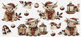 Highland Cow Christmas UV Wrap