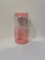 16 oz ombré glass cup