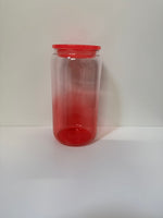 16 oz ombré glass cup