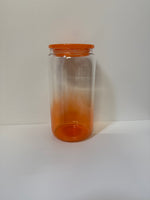 16 oz ombré glass cup