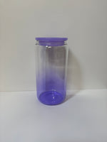 16 oz ombré glass cup