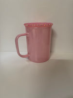 17 oz glass mug shimmer rhinestone lid