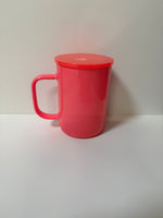 17 oz glass mug shimmer plain lid