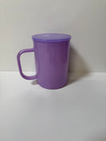 17 oz glass mug shimmer plain lid