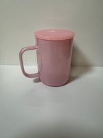 17 oz glass mug shimmer plain lid