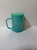 17 oz glass mug shimmer plain lid