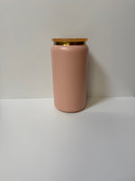 16 oz stainless steel gold rim