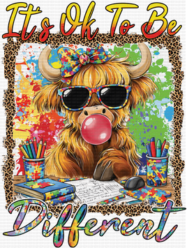 It's Ok To Be Different Autism Cow