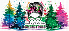 Just A Girl Who Loves Christmas Colorful UV Wrap