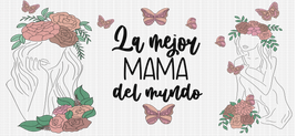 La Mejor Mama Del Mundo Floral UV WRAP