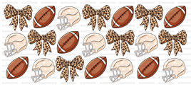 Leopard Bows Football UV Wrap