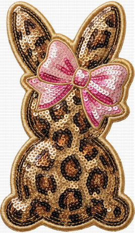 Leopard Sequin Easter Bunny