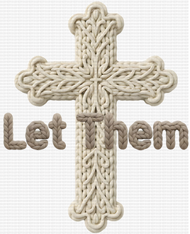 Let Them Faux Yarn Cross