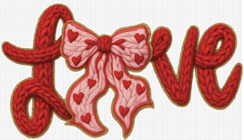 Love Red And Pink Faux Yarn